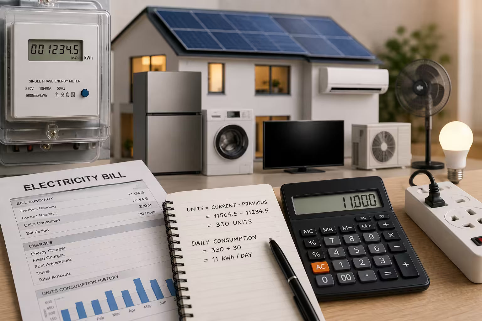 How to Calculate Your Daily KWh and Unit Consumption from Electricity Bills