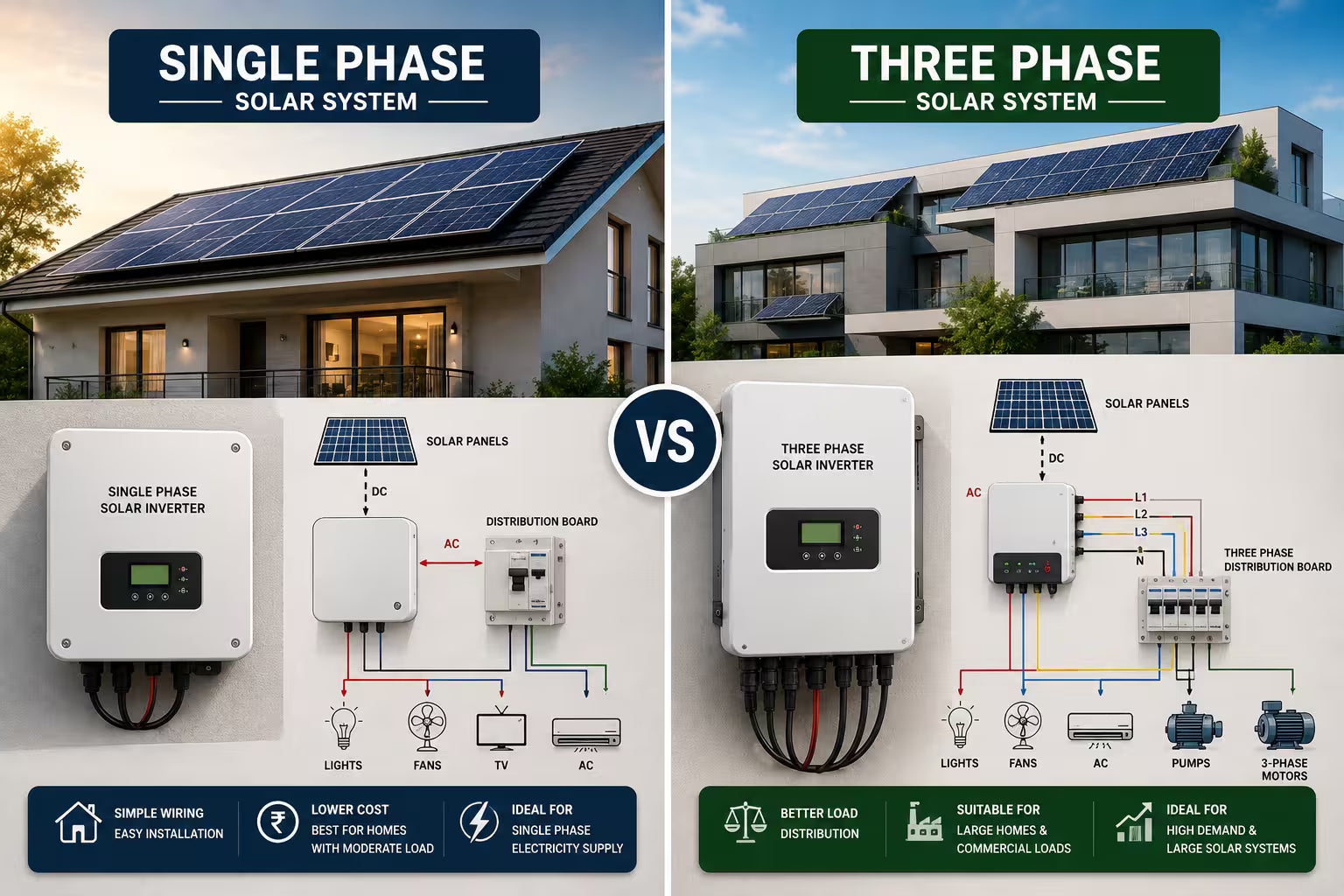 Single Phase vs. Three Phase Solar Systems: Which Does Your Home Need?
