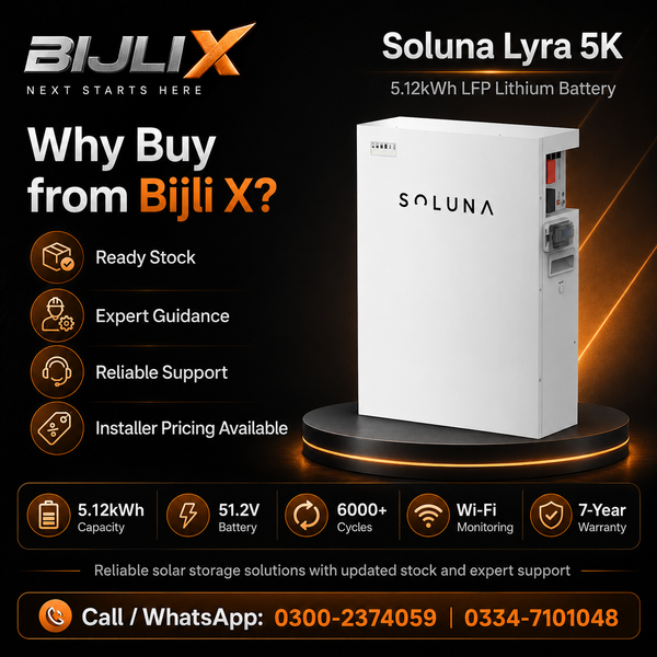 Soluna Lyra 5K 48V 100Ah IP20 Lithium Battery