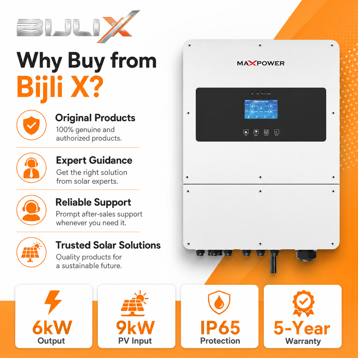 Voltas HYD 100K-H6 Three Phase Hybrid Solar Inverter