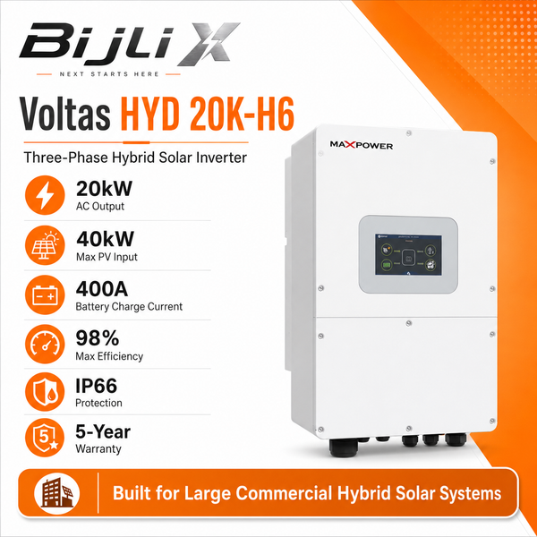 Voltas HYD 20K-H6 Three Phase Hybrid Solar Inverter
