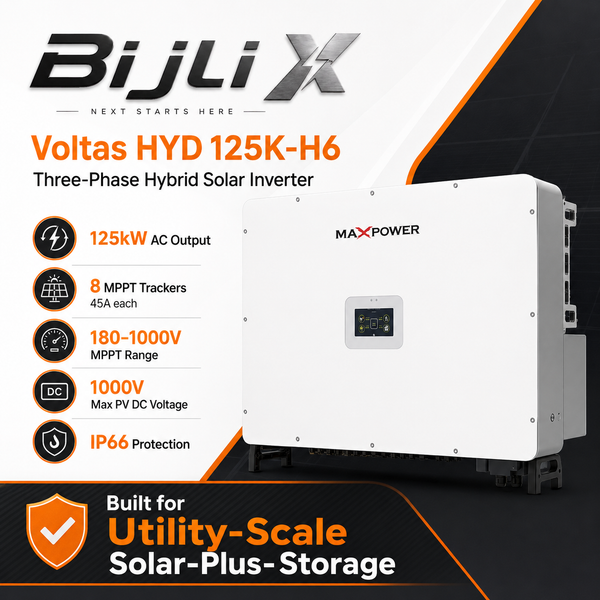 Voltas HYD 125K-H6 Three Phase Hybrid Solar Inverter