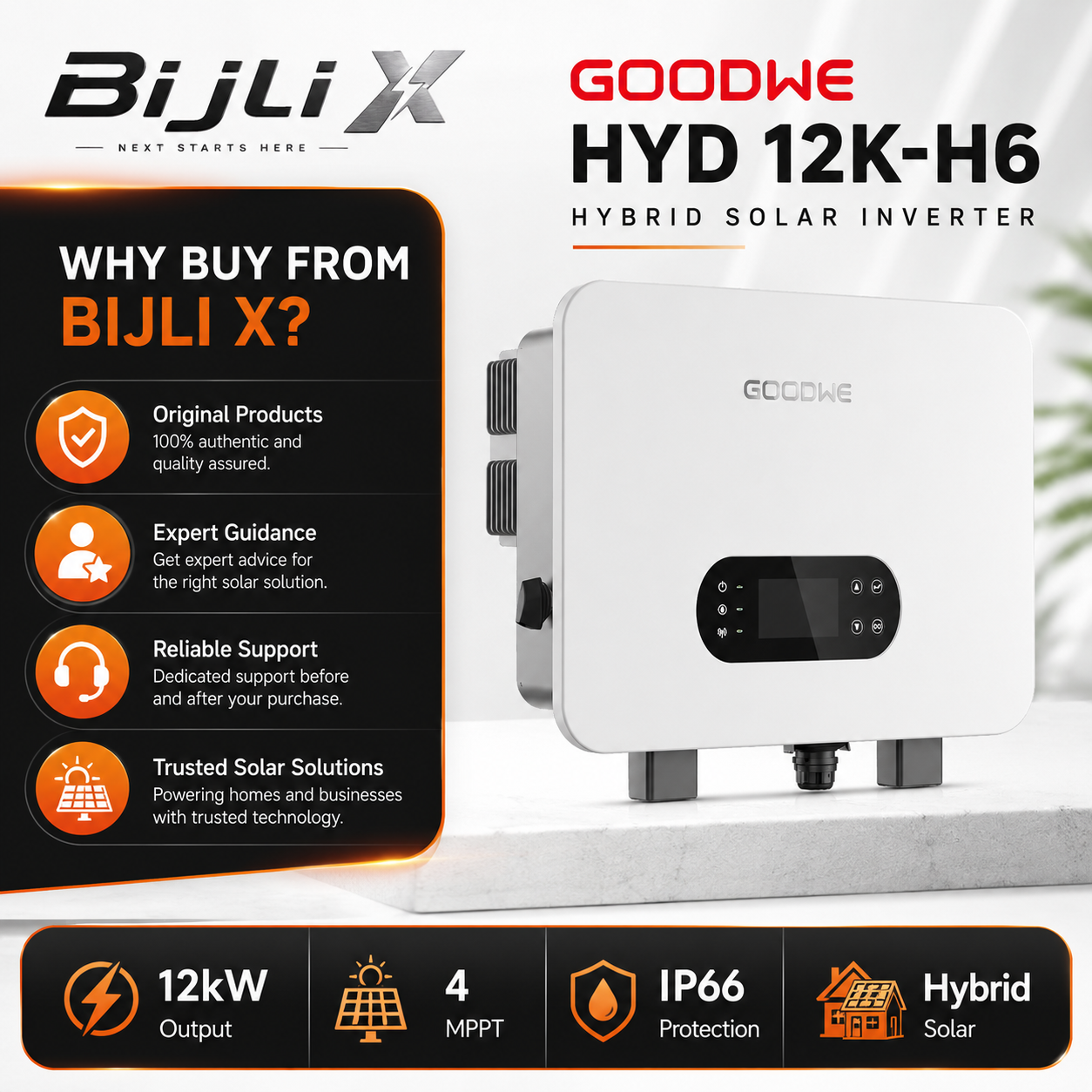 MaxPower HYD 12K-H6 Single Phase Hybrid Inverter