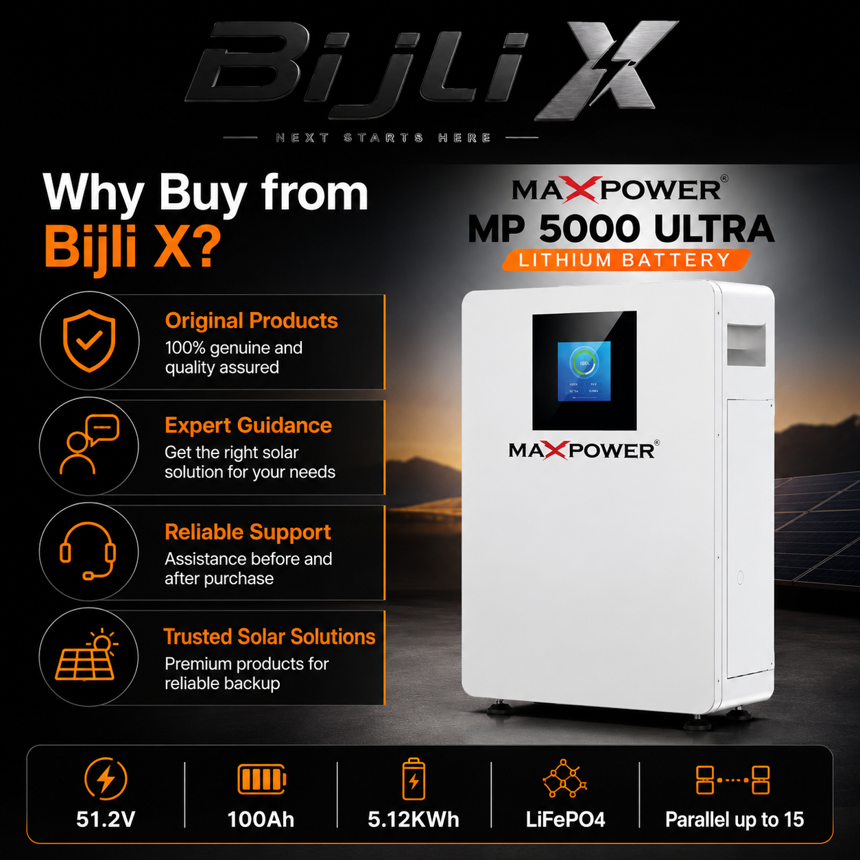 MaxPower MP 5000 Ultra Lithium Battery