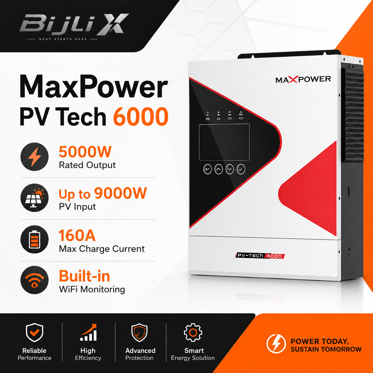 MaxPower PV Tech 6000 Hybrid Inverter
