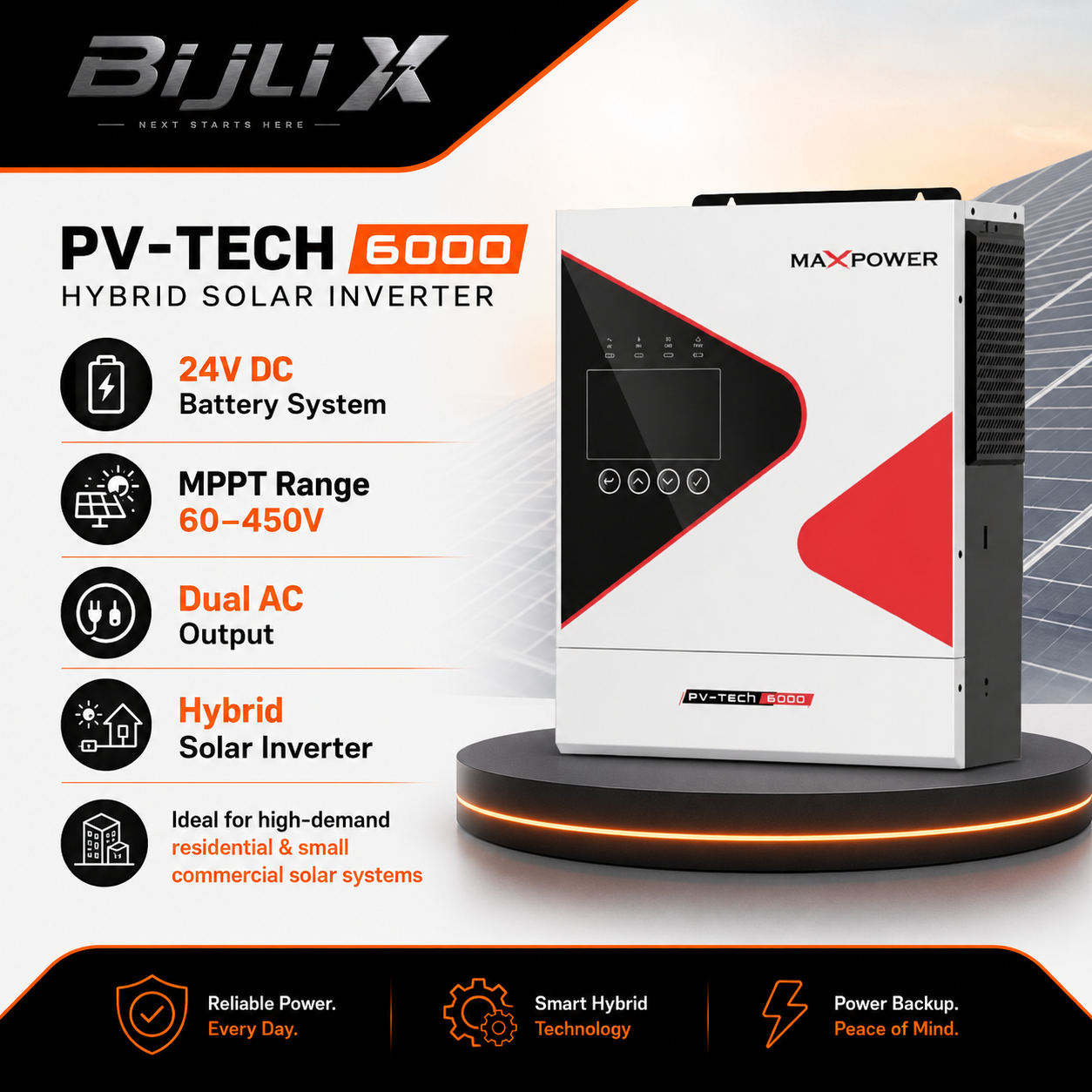MaxPower PV Tech 6000 Hybrid Inverter