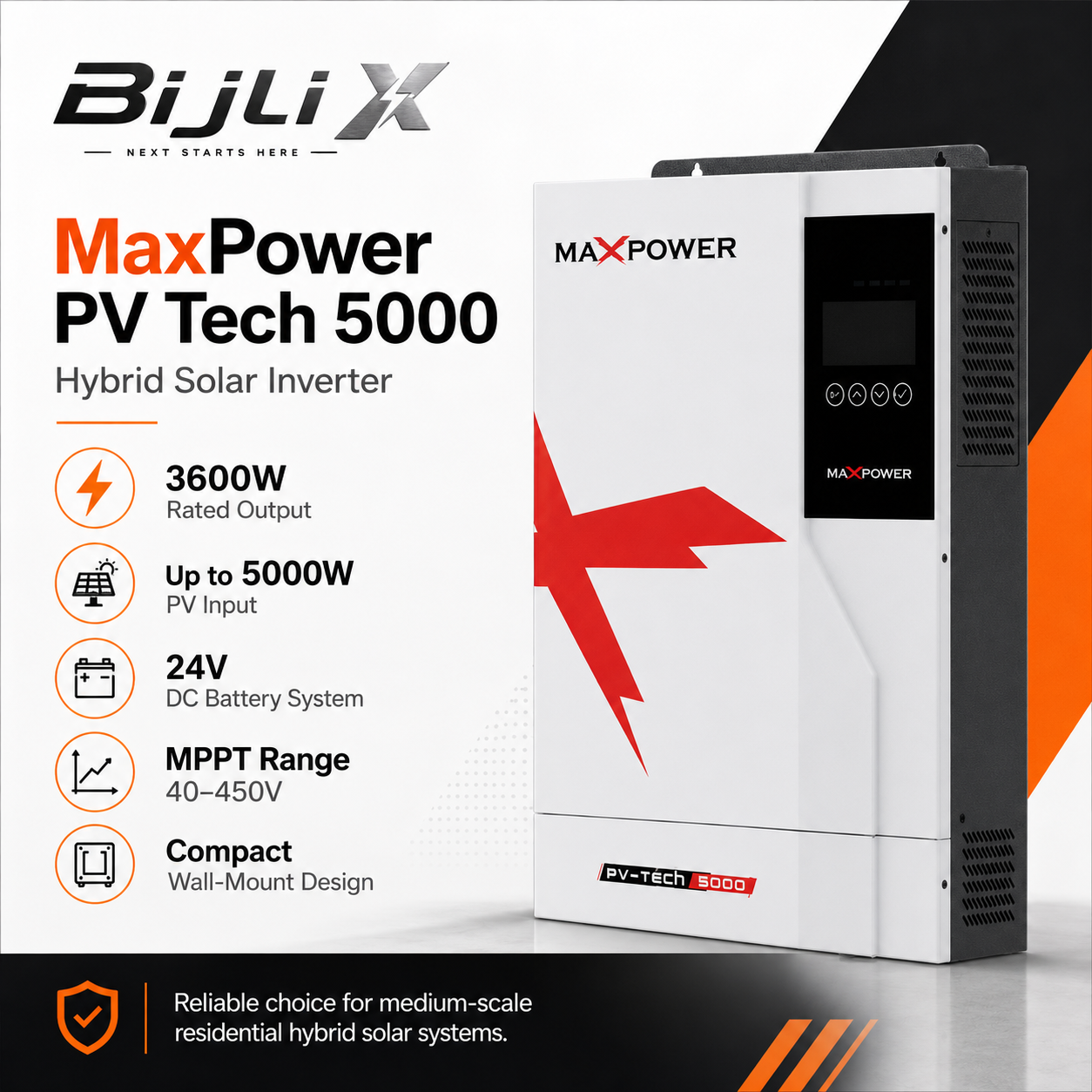 MaxPower PV Tech 5000 Hybrid Inverter