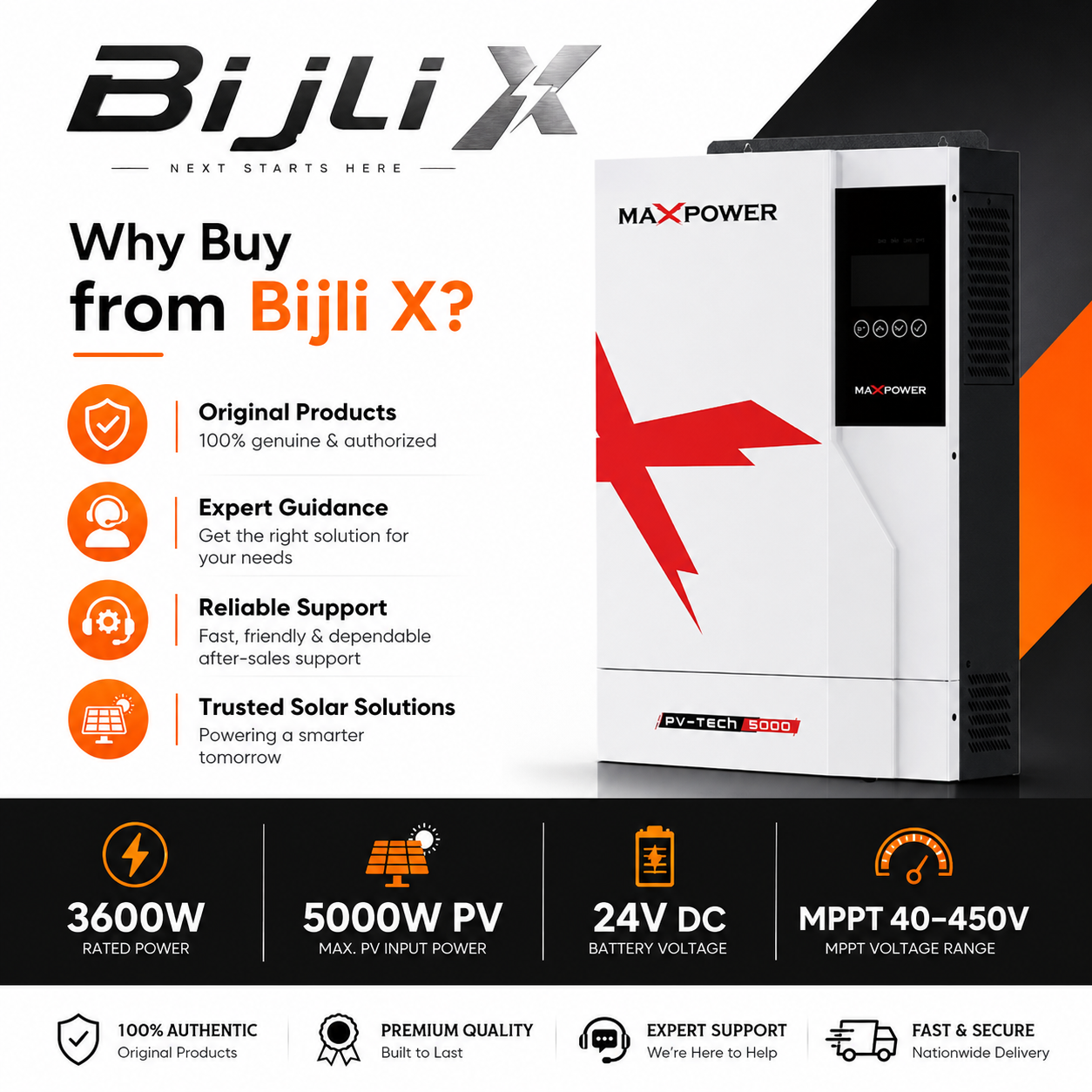 MaxPower PV Tech 5000 Hybrid Inverter