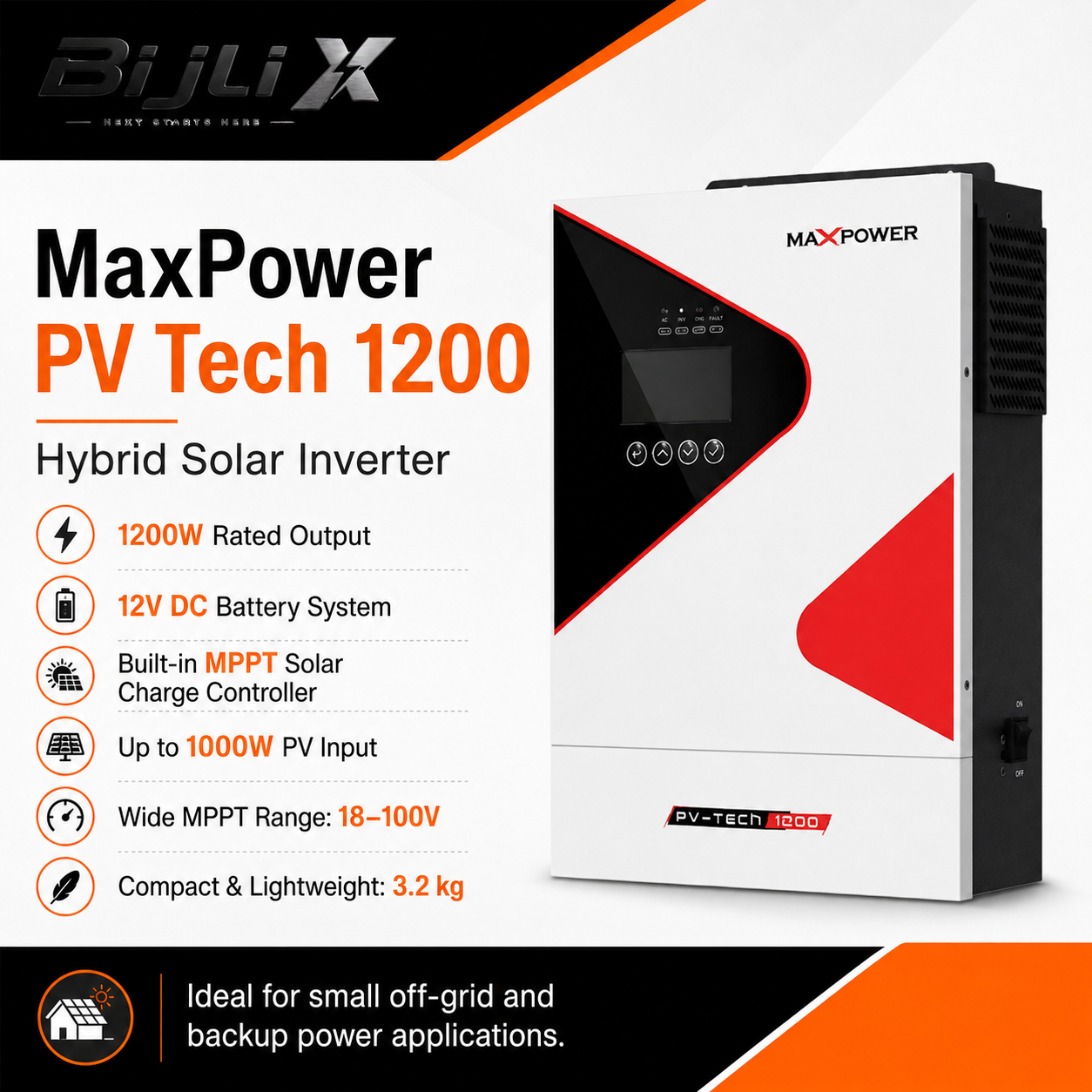 MaxPower PV Tech 1200 Hybrid Inverter