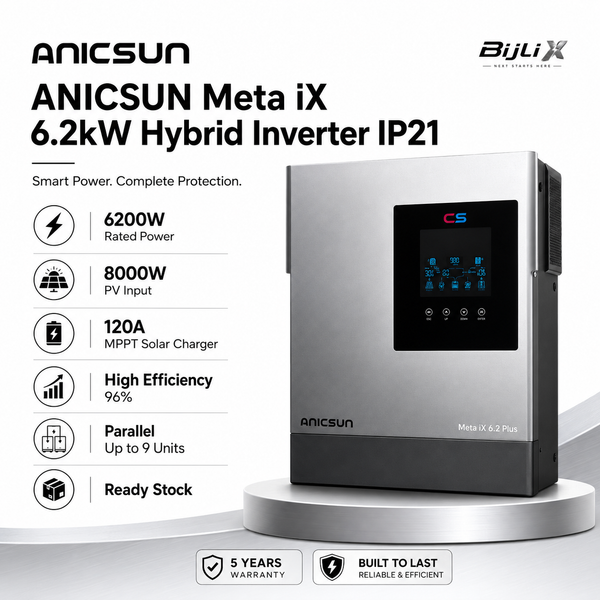 ANICSUN Meta iX 6.2kW Hybrid Solar Inverter IP21