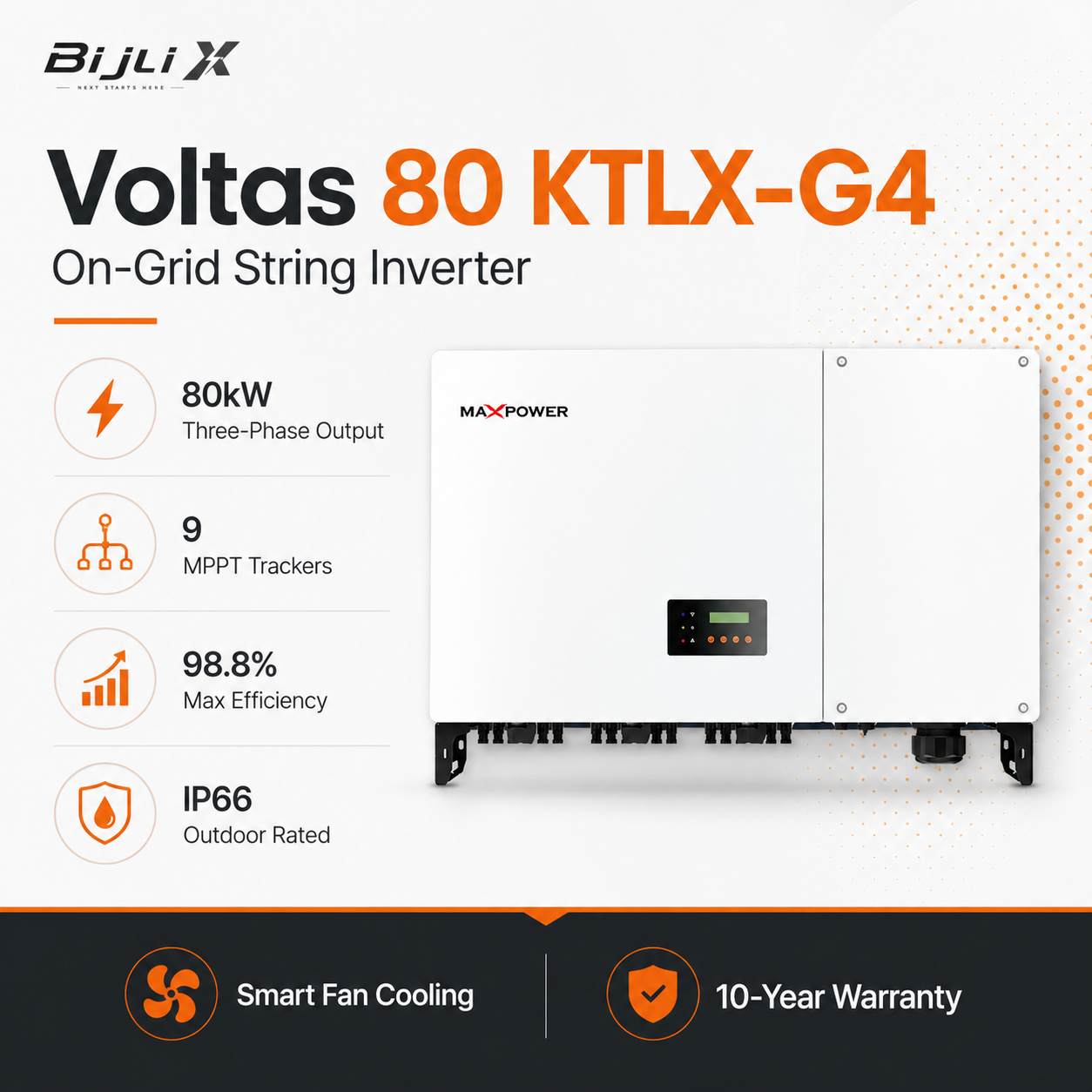 Voltas 80 KTLX-G4 On-Grid String Inverter