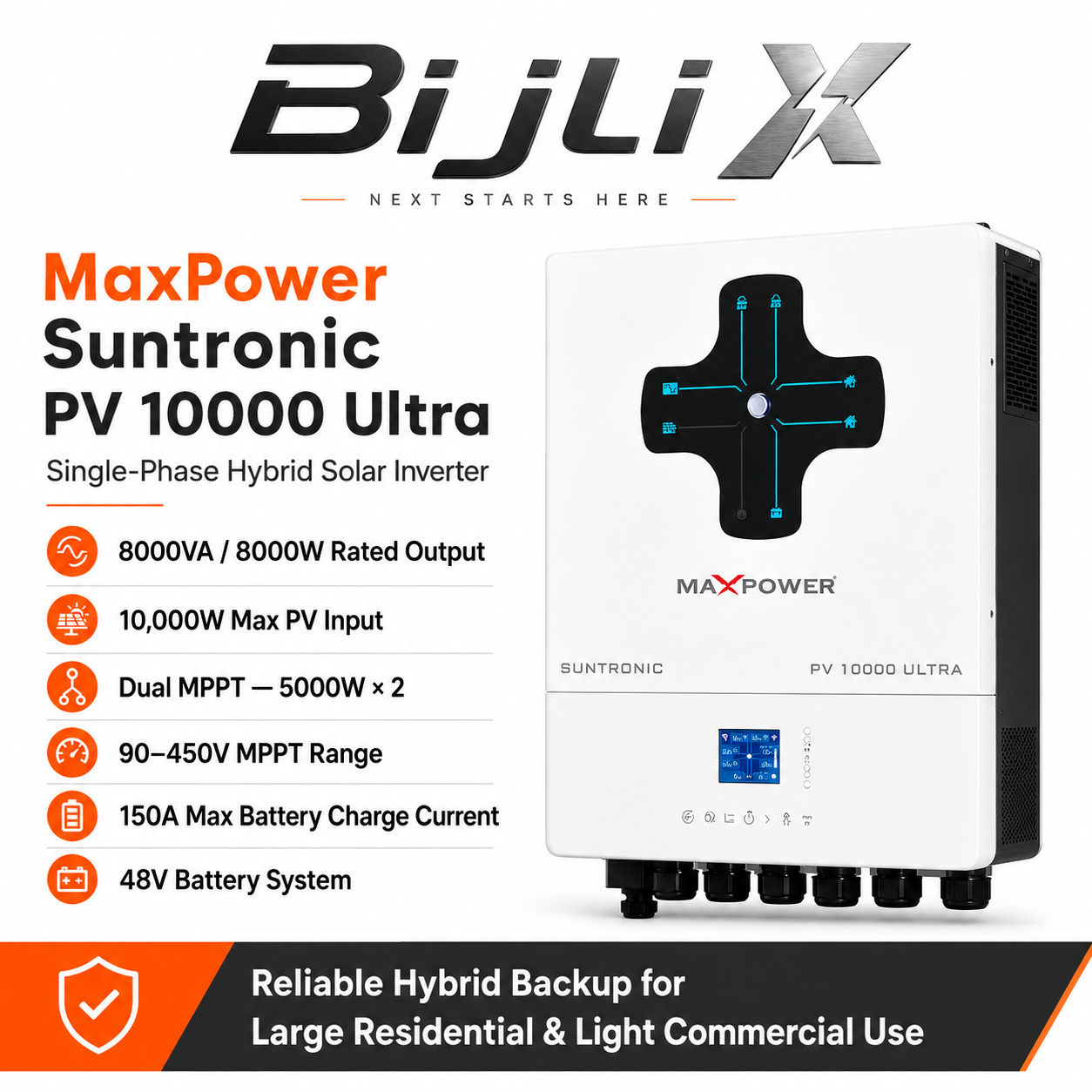 MaxPower Suntronic PV 10000 Ultra Single Phase Hybrid Inverter