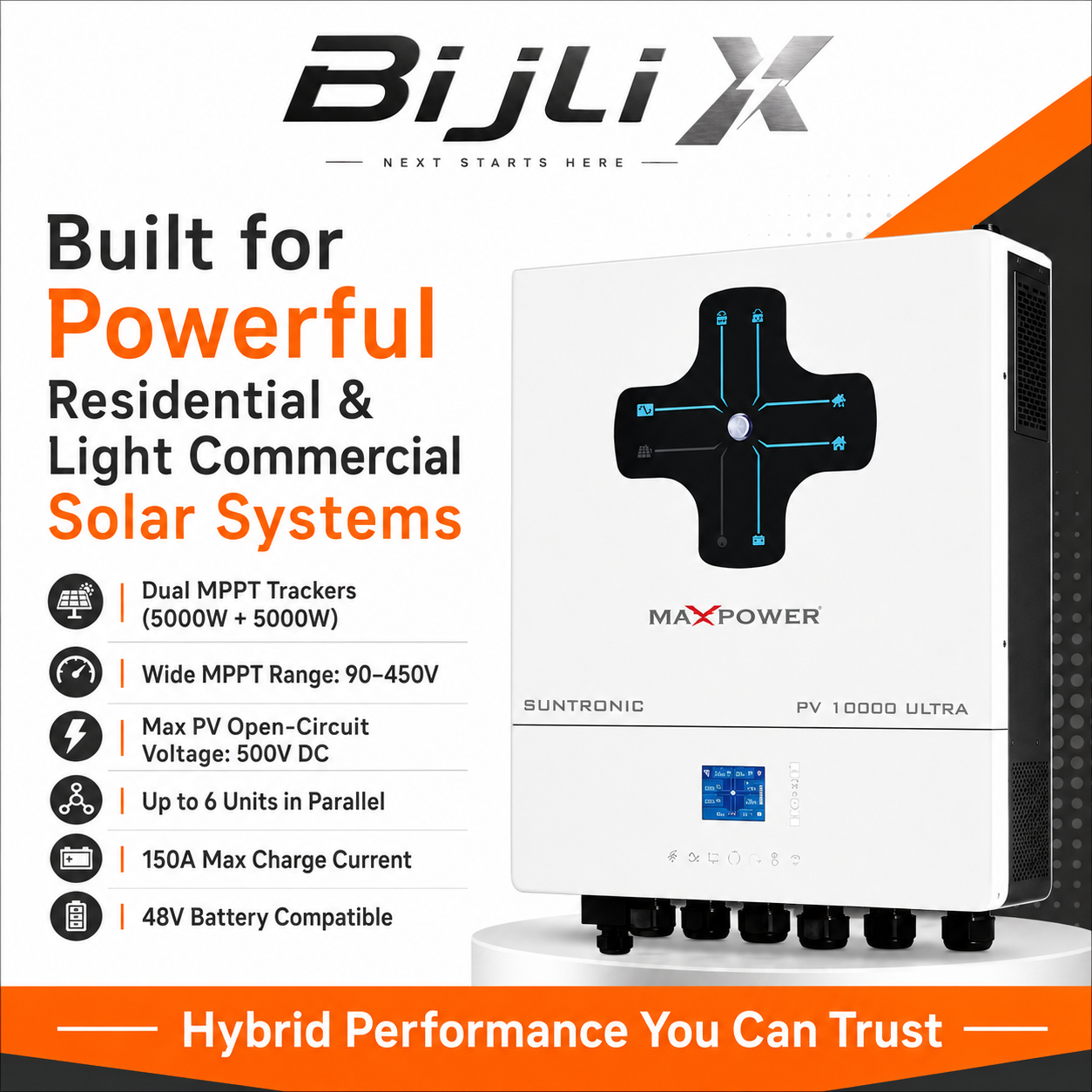 MaxPower Suntronic PV 10000 Ultra Single Phase Hybrid Inverter