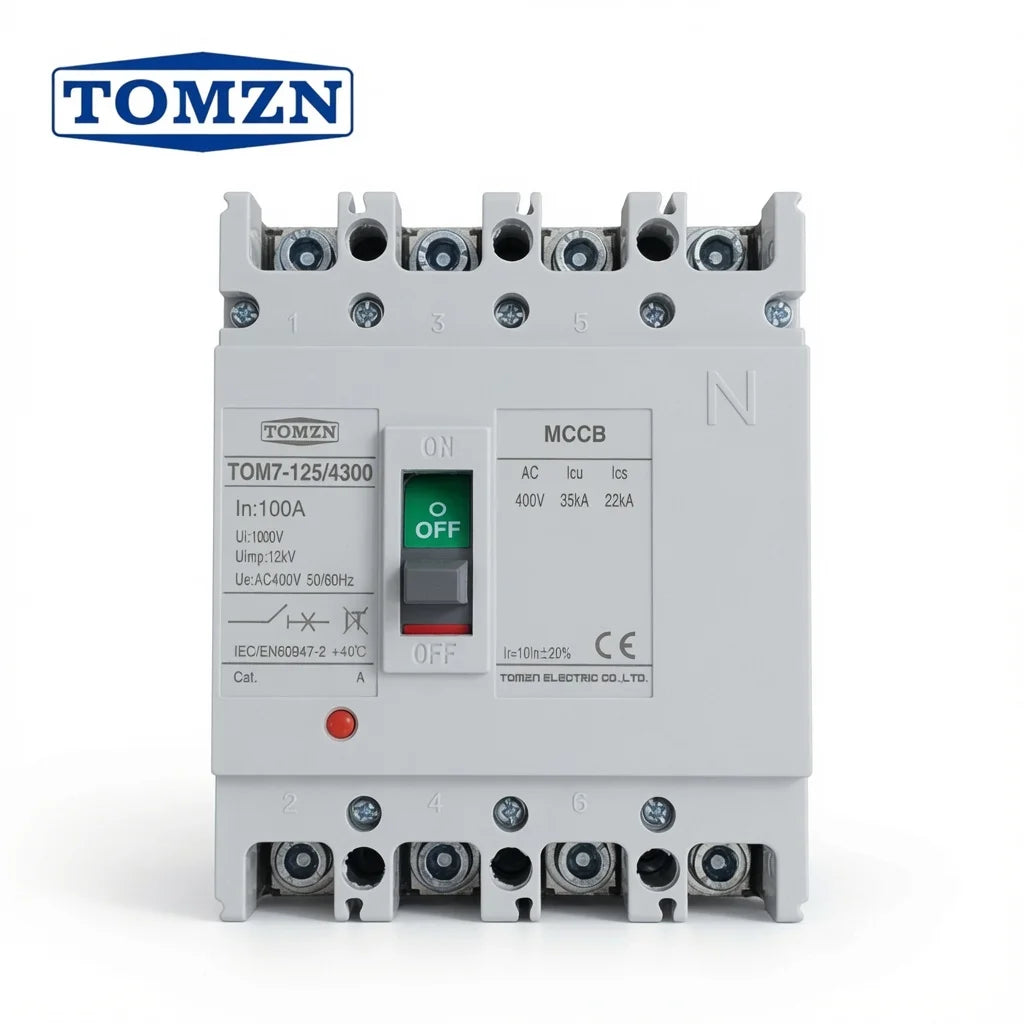Tomzn 100A 4P MCCB Breaker Three Phase Disconnector Switch Main image