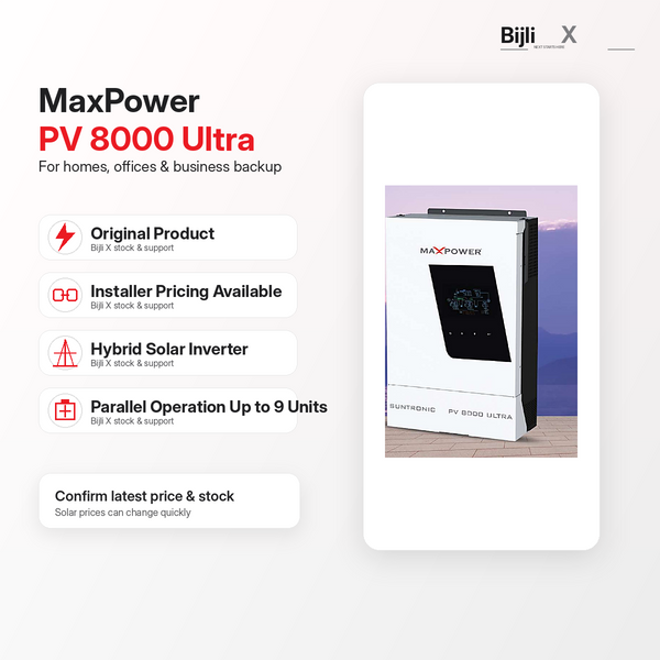 MaxPower Suntronic PV 8000 Ultra trust and stock image